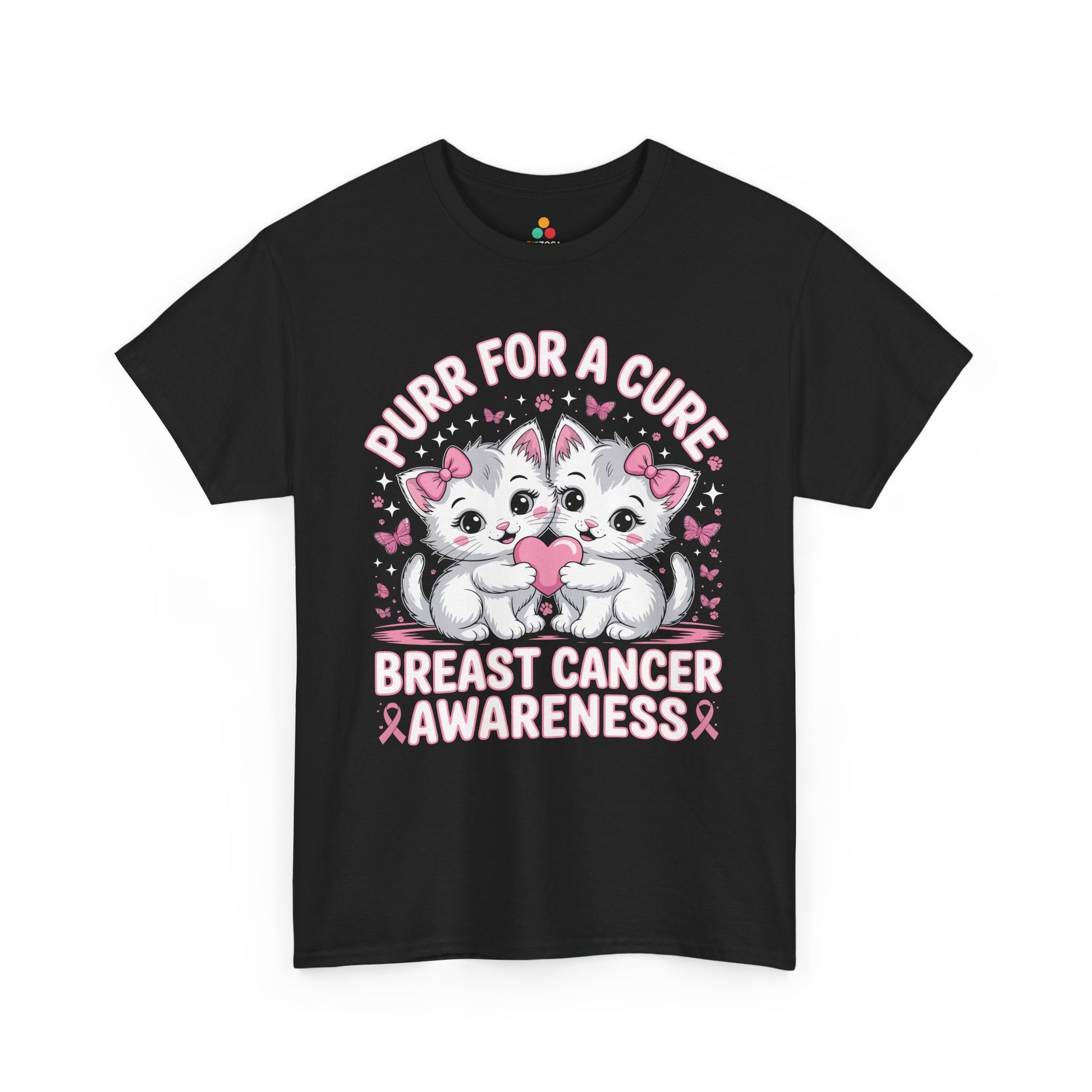 Purr for a Cure Breast Cancer Awareness Unisex T-shirt | TEEZOCA 