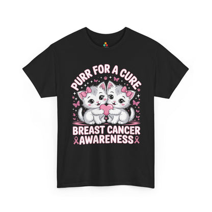 Purr for a Cure Breast Cancer Awareness Unisex T-shirt | TEEZOCA 