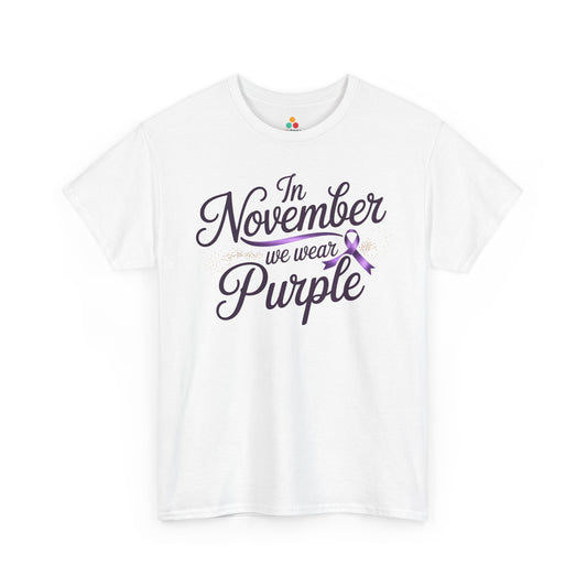 In November We Wear Purple Unisex T-shirt Alzheimer’s Awareness Design | TEEZOCA 