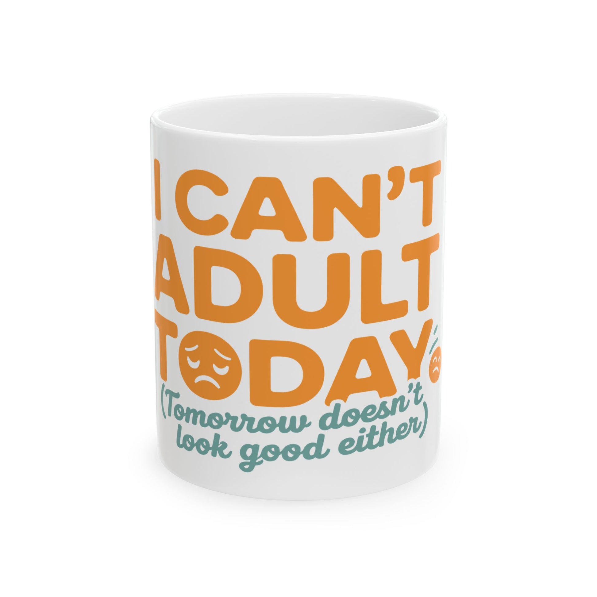 TEEZOCA i can’t adult today funny mug