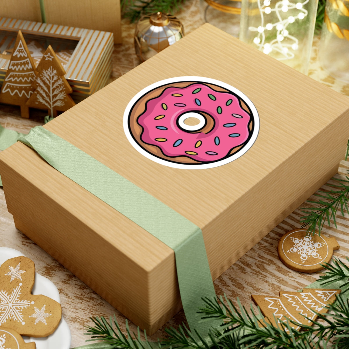 TEEZOCA cartoon donut sticker illustration