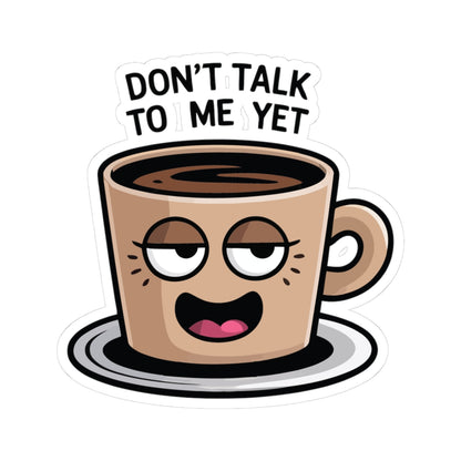 TEEZOCA funny coffee cup cartoon sticker