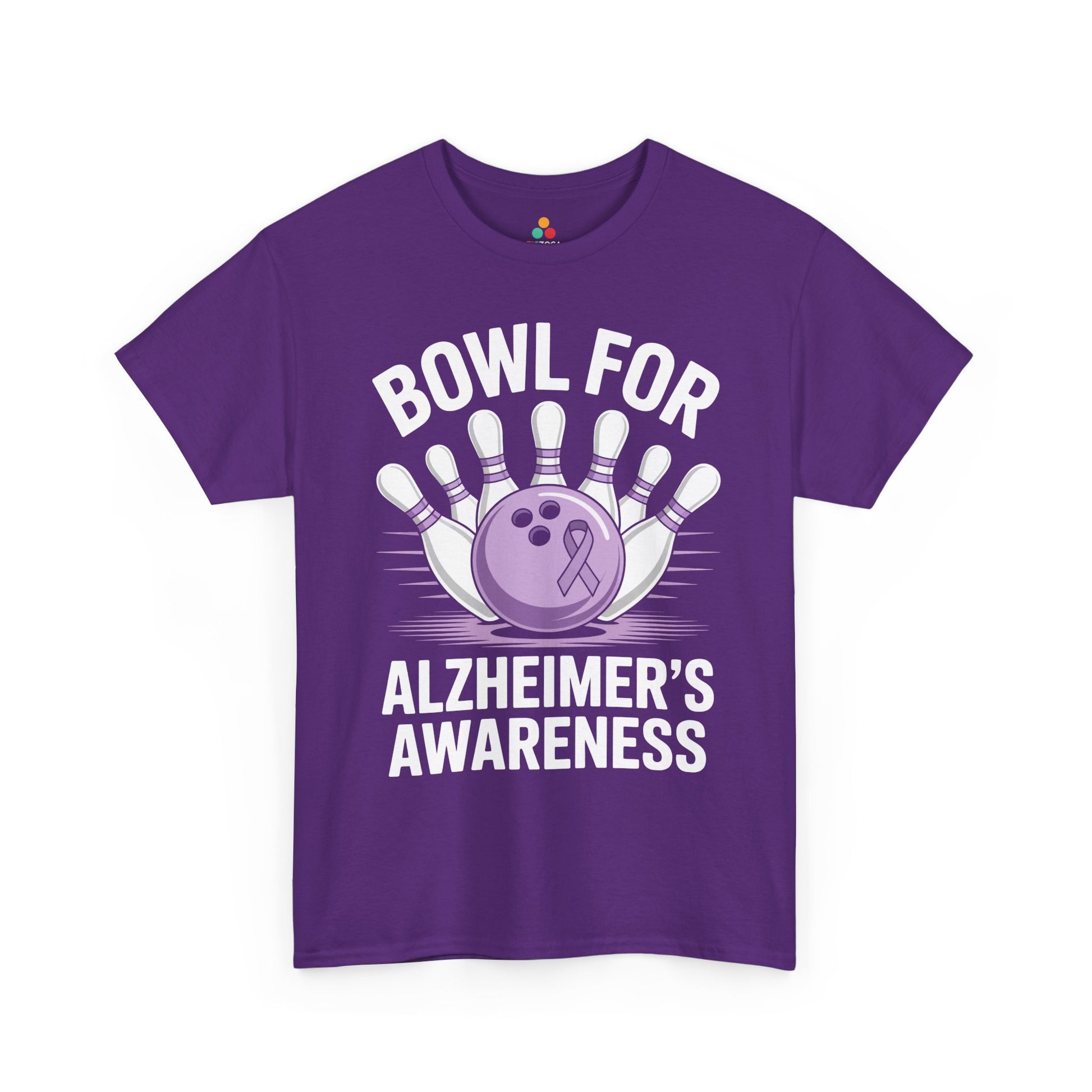 Bowl for Alzheimer Awareness Unisex T-shirt Purple Ribbon | TEEZOCA 