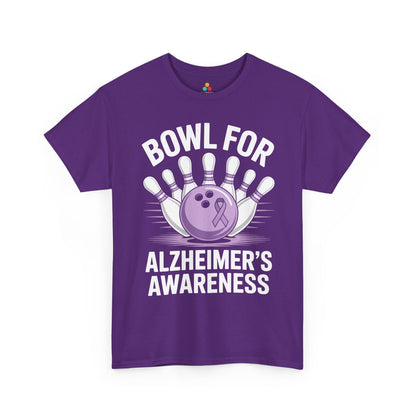 Bowl for Alzheimer Awareness Unisex T-shirt Purple Ribbon | TEEZOCA 