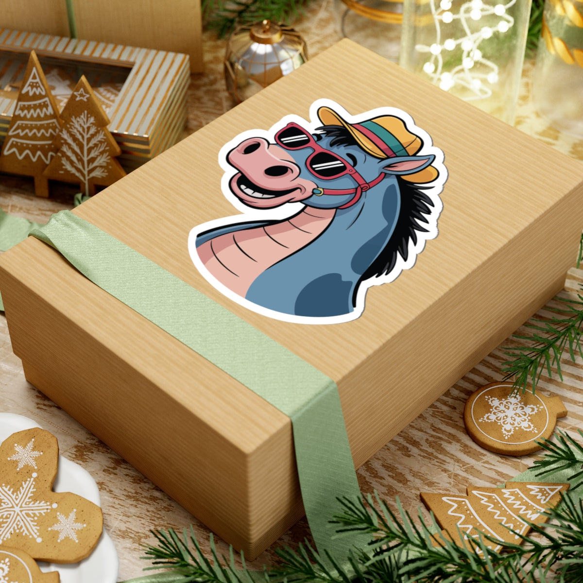 TEEZOCA stylish horse sticker playful animal illustration