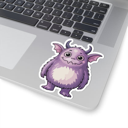 TEEZOCA cute purple monster sticker smiling