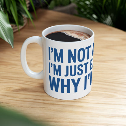 TEEZOCA sarcastic office coffee mug for confident personalities