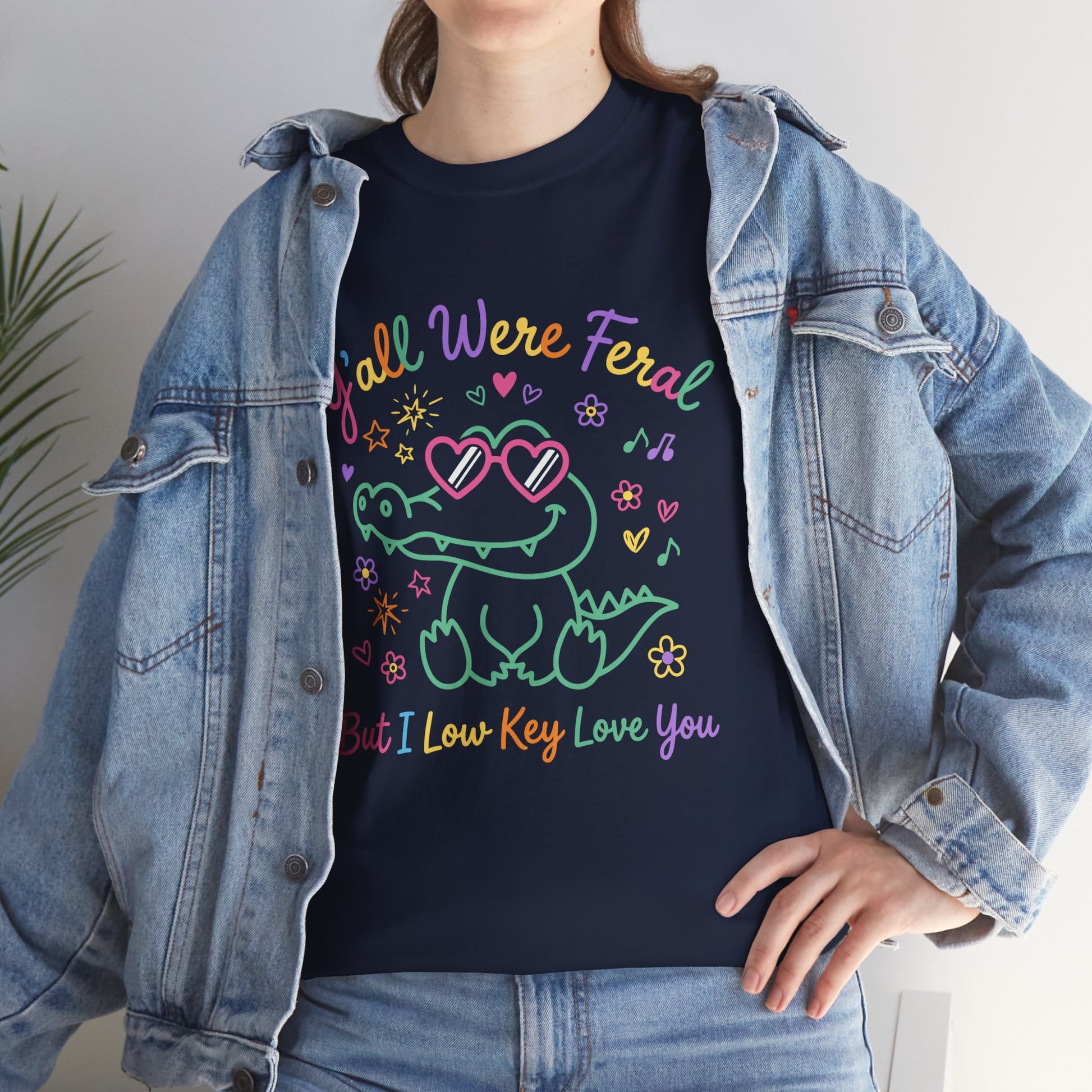 Y’all Were Feral But I Low Key Love You Crocodile aligator T-Shirt – Funny Last day of school Tee | TEEZOCA 