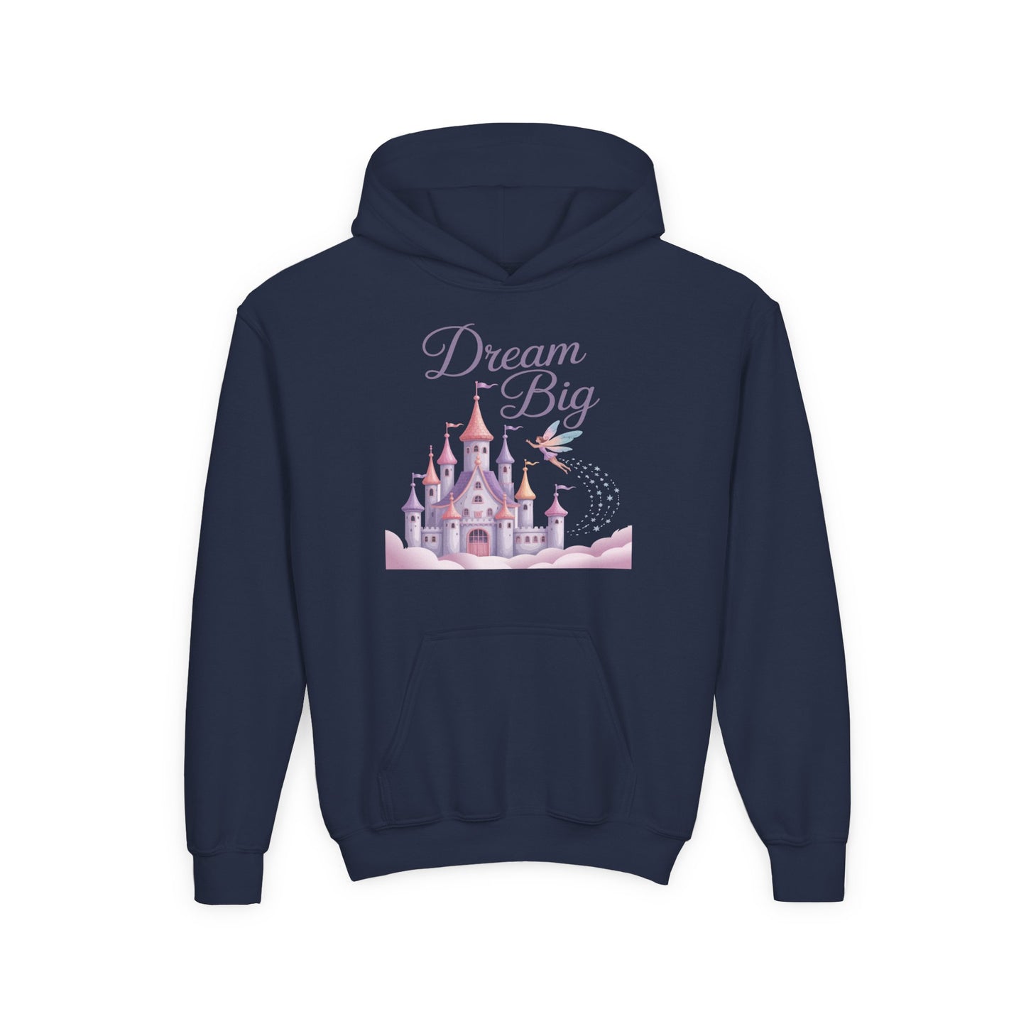 Dream Big Castle Youth Hoodie — Cute Princess Castle Pullover for Kids TEEZOCA