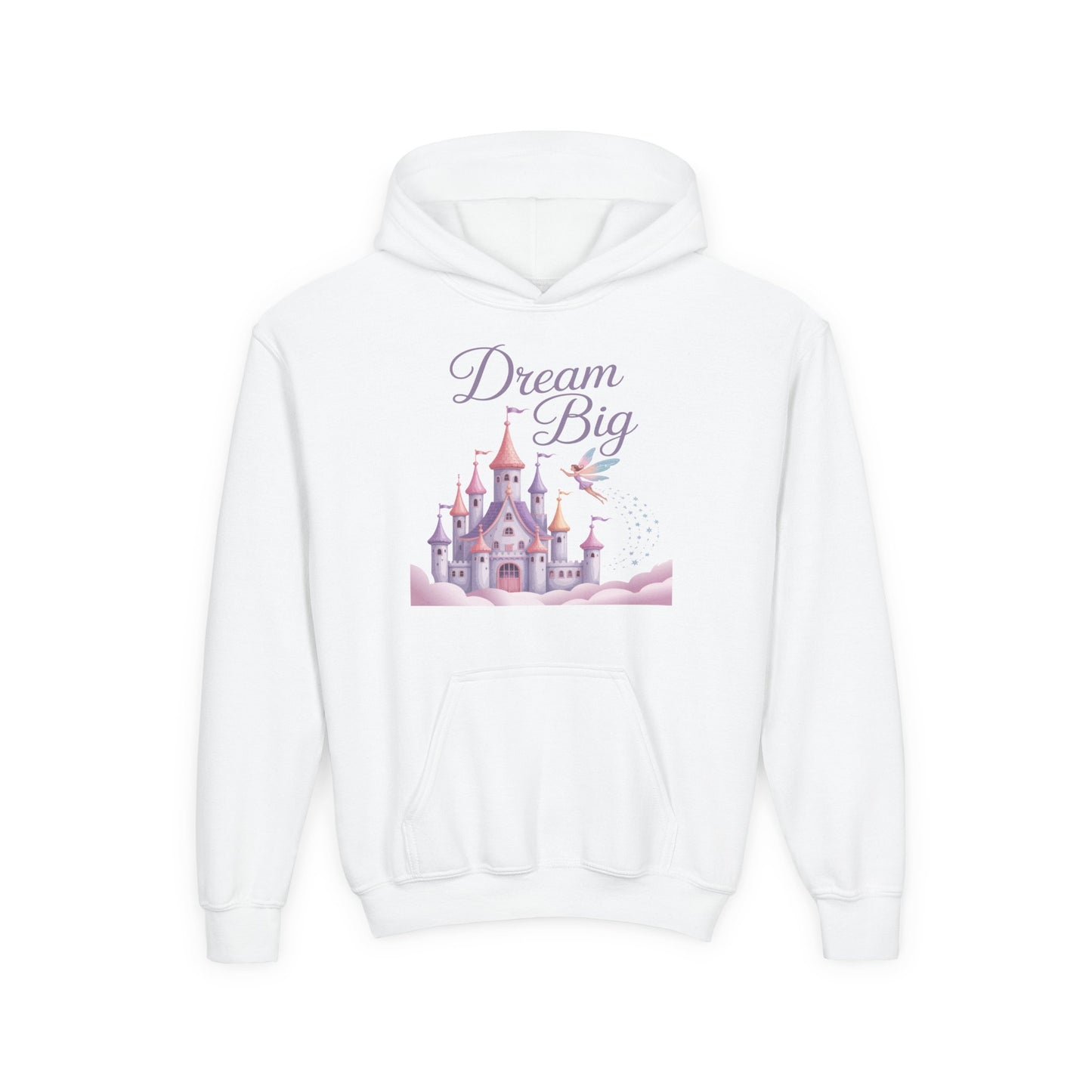 Dream Big Castle Youth Hoodie — Cute Princess Castle Pullover for Kids TEEZOCA