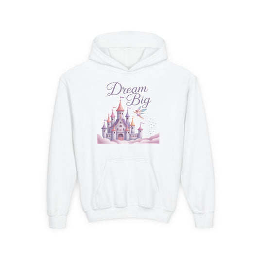 Dream Big Castle Youth Hoodie — Cute Princess Castle Pullover for Kids TEEZOCA