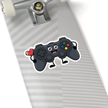 TEEZOCA cute gamer controller sticker smiling gamepad with pixel heart