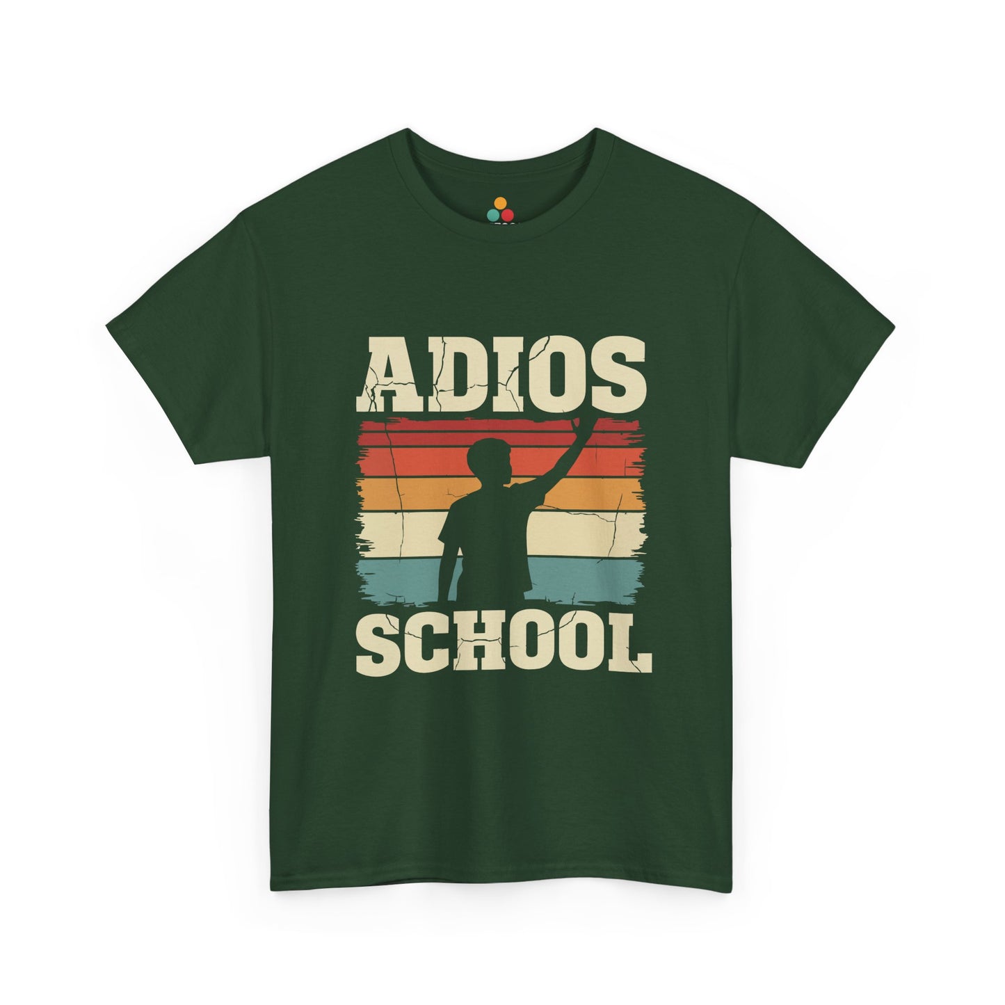 Adios School T-Shirt – Retro Sunset Graduation Gift Last Day of School Tee | TEEZOCA 