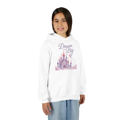 Dream Big Castle Youth Hoodie — Cute Princess Castle Pullover for Kids TEEZOCA