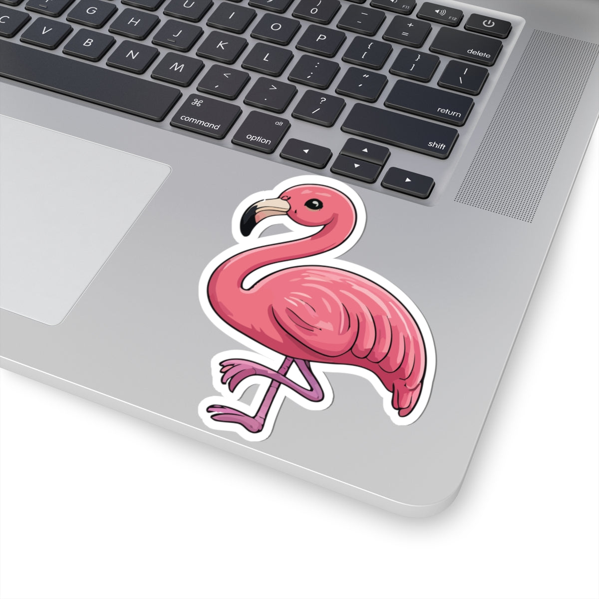 TEEZOCA cute pink flamingo sticker cartoon bird