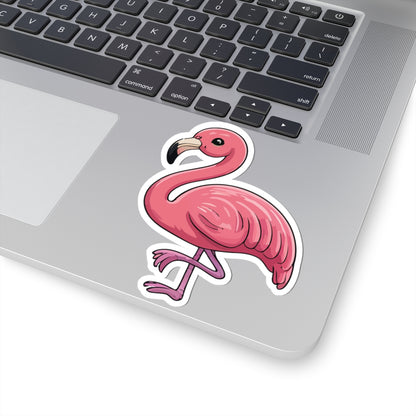 TEEZOCA cute pink flamingo sticker cartoon bird