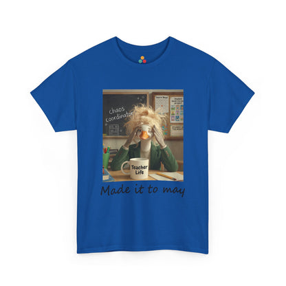 Funny Made It to May Teacher Goose Girls Meme Last Day of School Teacher Appreciation Gift T-Shirt | TEEZOCA 