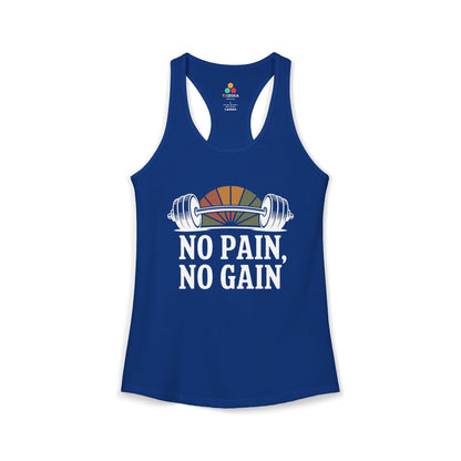 TEEZOCA women’s tank top featuring a motivational weightlifting graphic for gym workouts