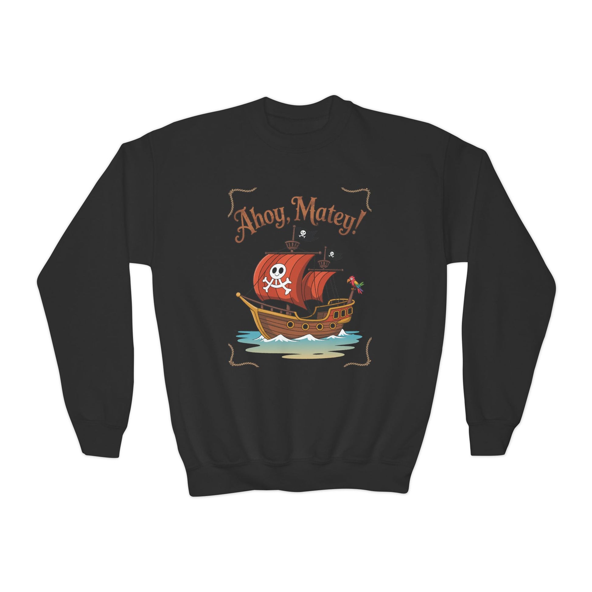 Ahoy, Matey! Kids Crewneck Sweatshirt | TEEZOCA 