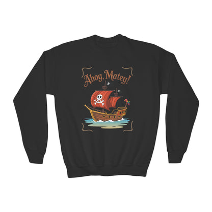 Ahoy, Matey! Kids Crewneck Sweatshirt | TEEZOCA 