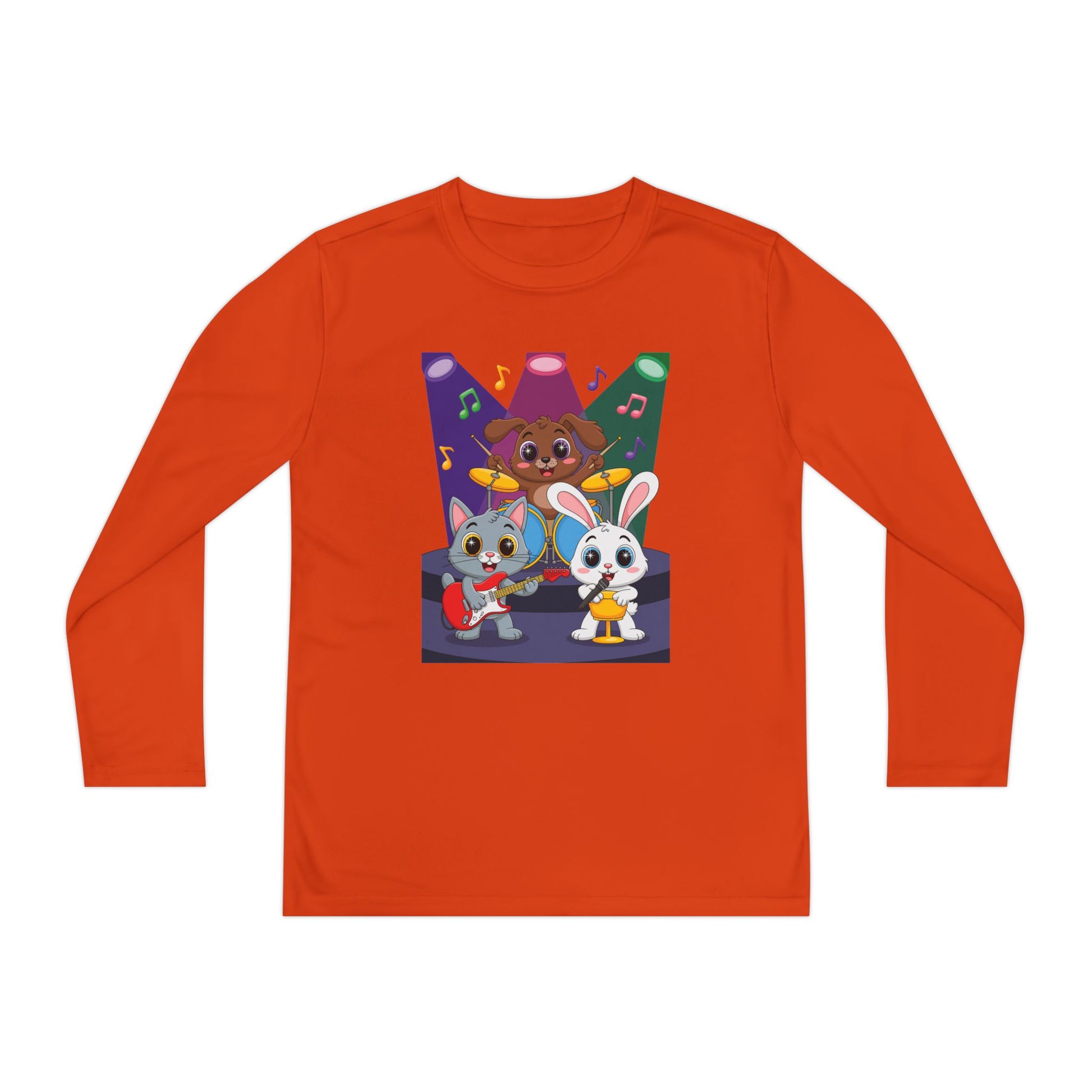Cute Animal Band Kids Long Sleeve T-Shirt | TEEZOCA 