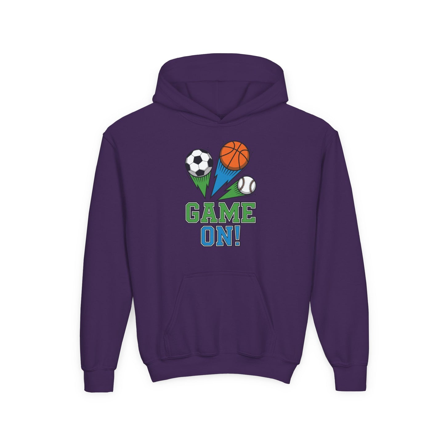 Game On Kids Hoodie – Fun Sports Ball Design | TEEZOCA 