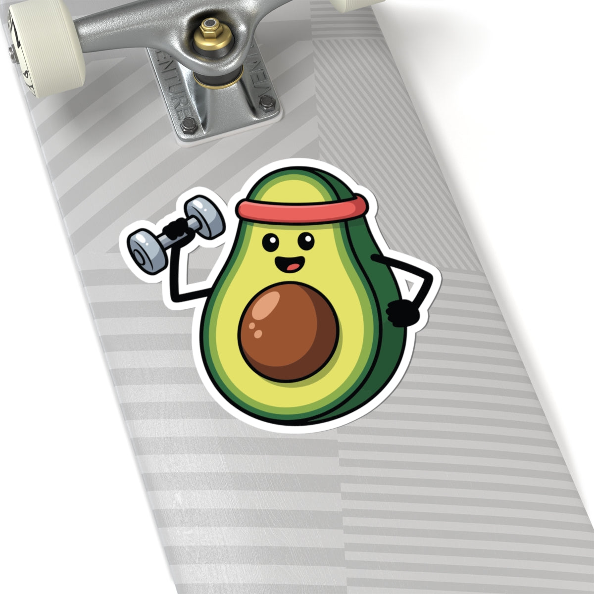 TEEZOCA avocado workout sticker kawaii avocado lifting dumbbell
