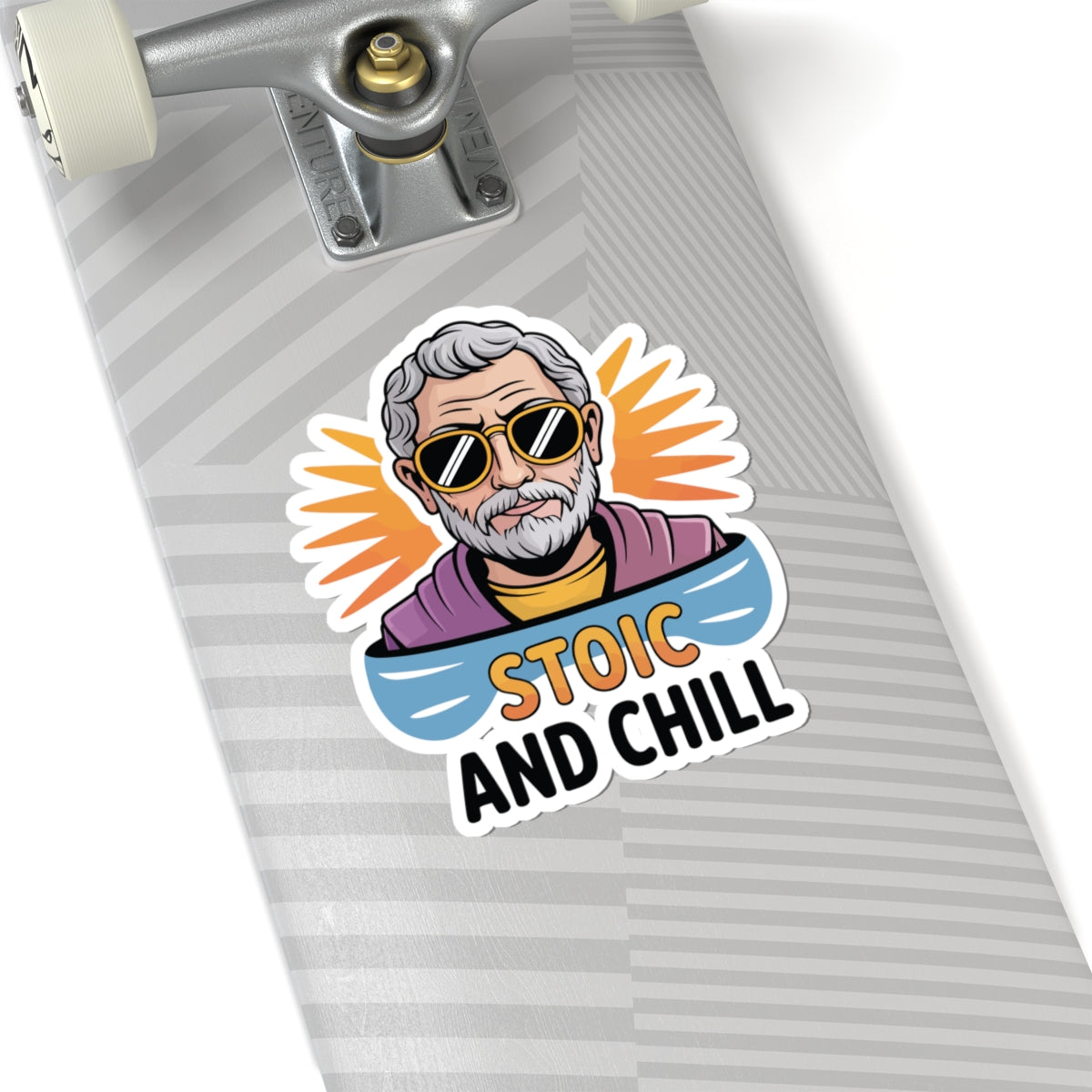TEEZOCA stoic and chill philosophy sticker modern stoic art
