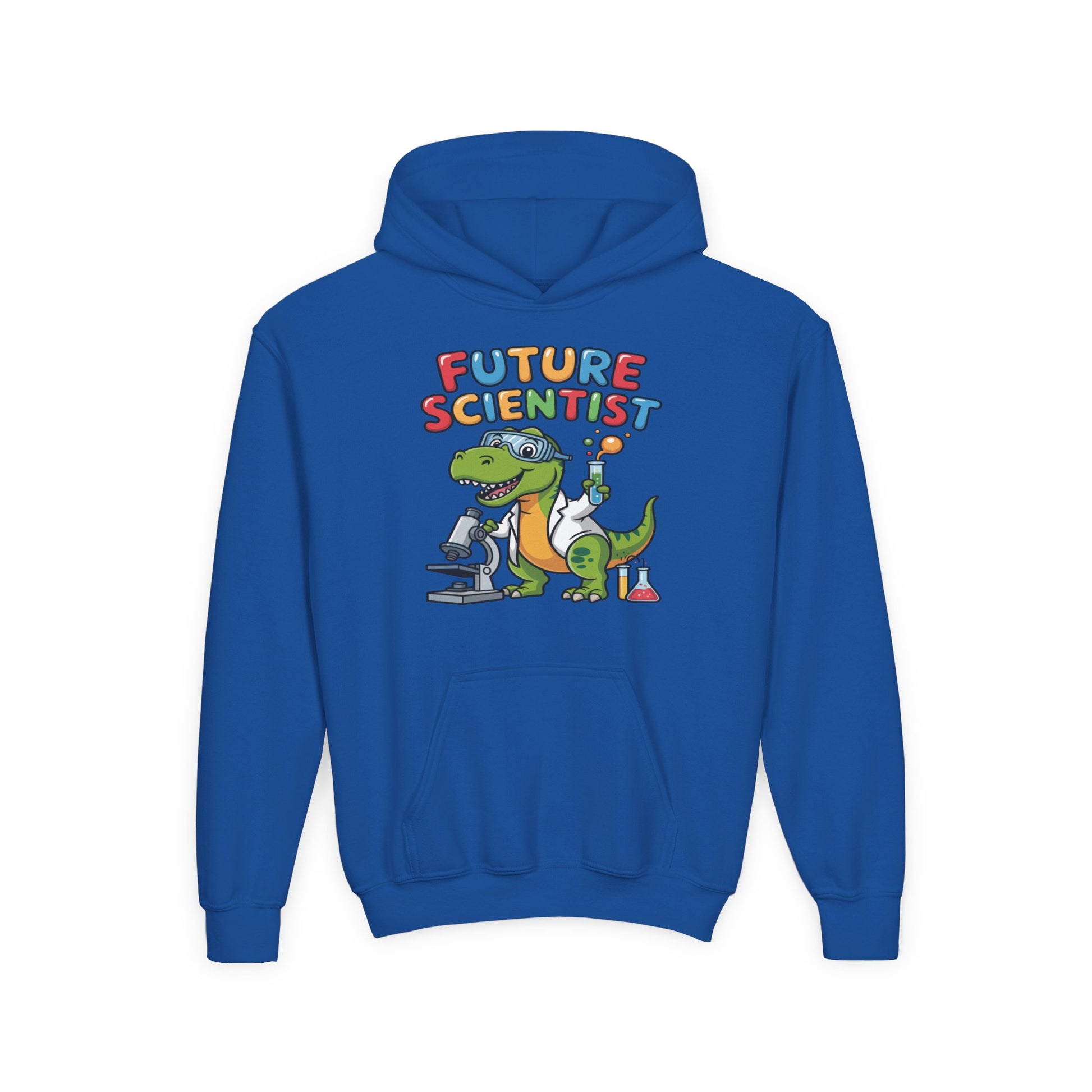 Youth Hoodie — "Future Scientist" Dino STEM Hoodie for Kids TEEZOCA