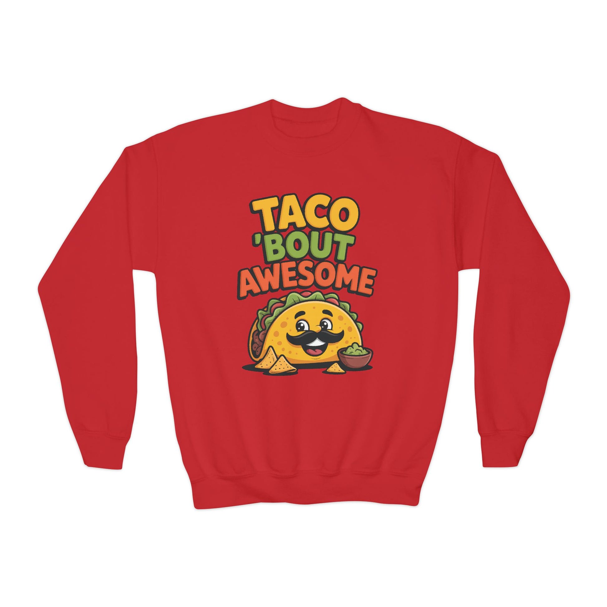 Taco ’Bout Awesome Kids Crewneck Sweatshirt | TEEZOCA 