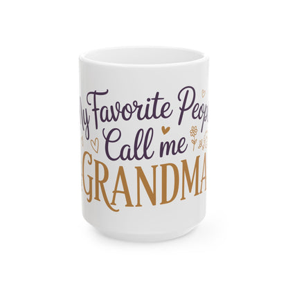 TEEZOCA grandma quote ceramic coffee mug