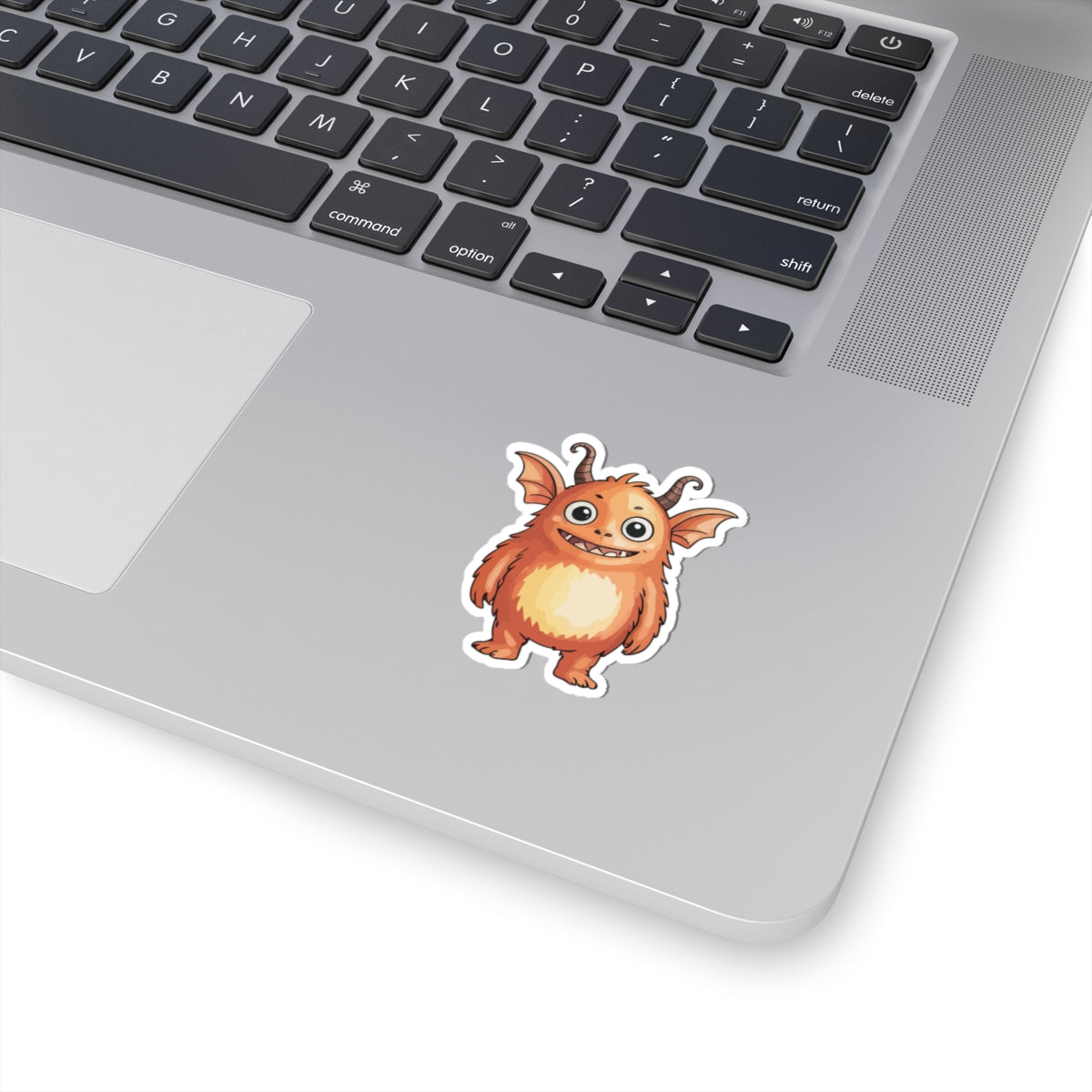 TEEZOCA friendly orange monster sticker cartoon style