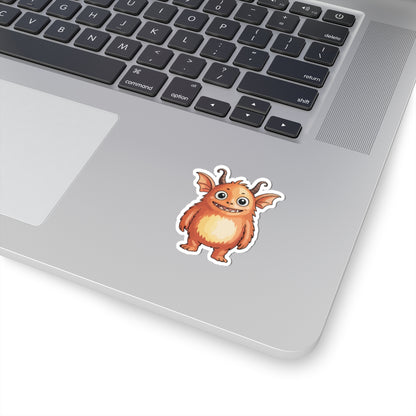 TEEZOCA friendly orange monster sticker cartoon style