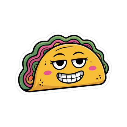 TEEZOCA cute smug taco sticker cartoon