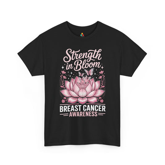 Strength in Bloom Breast Cancer Awareness Unisex T-shirt | TEEZOCA 