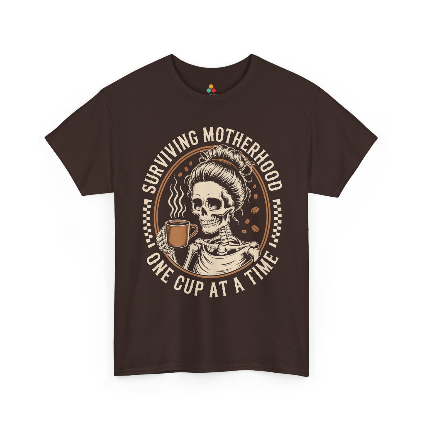 Surviving Motherhood Women's T-shirt Funny Coffee Mom Mother's Day Gift | TEEZOCA 