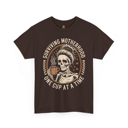 Surviving Motherhood Women's T-shirt Funny Coffee Mom Mother's Day Gift | TEEZOCA 