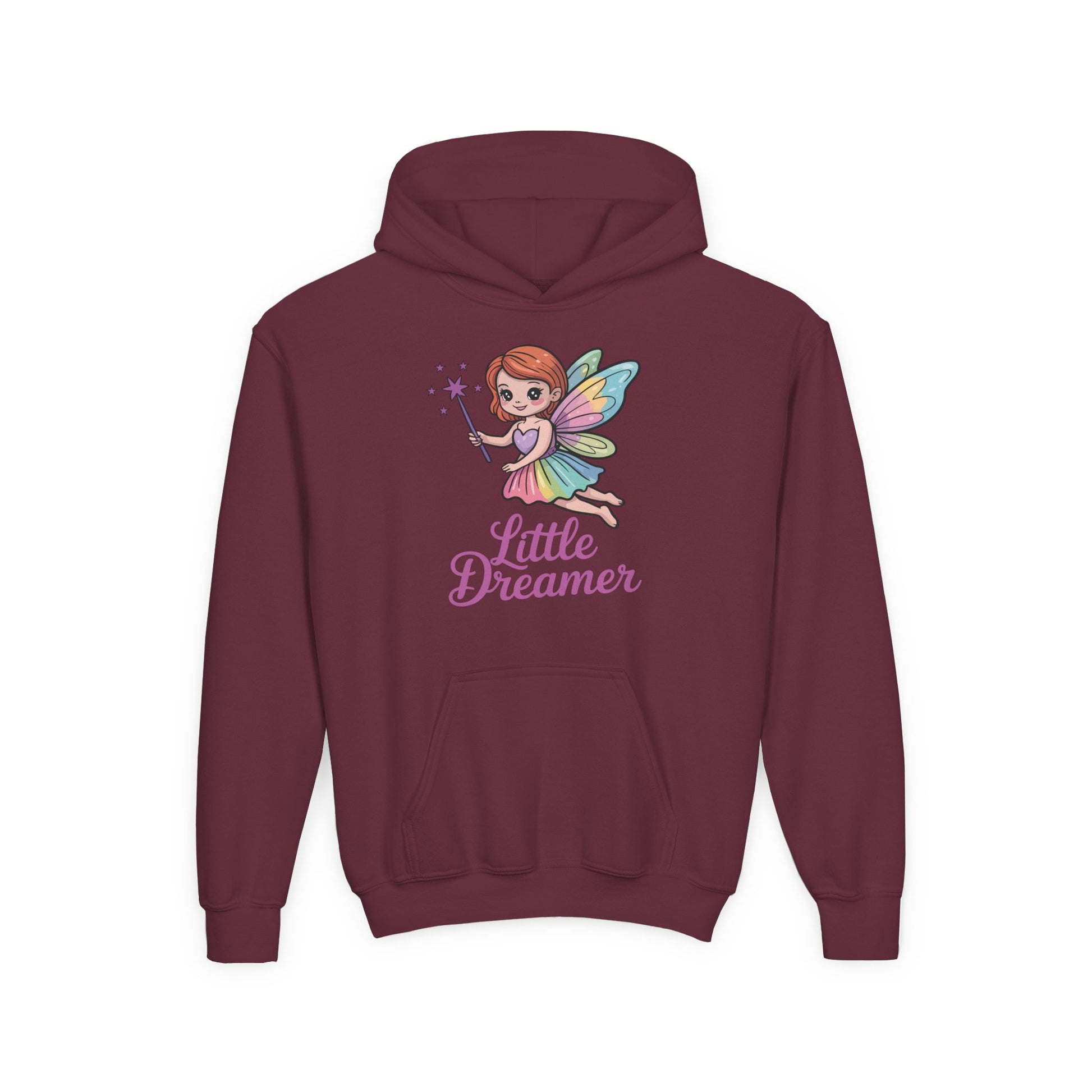 Children’s DTG hoodie featuring colorful fairy with magic wand TEEZOCA