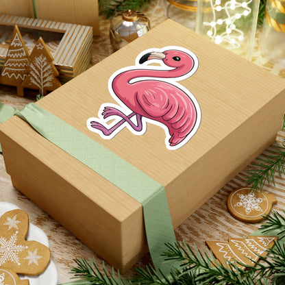 TEEZOCA kawaii flamingo bird sticker pink design