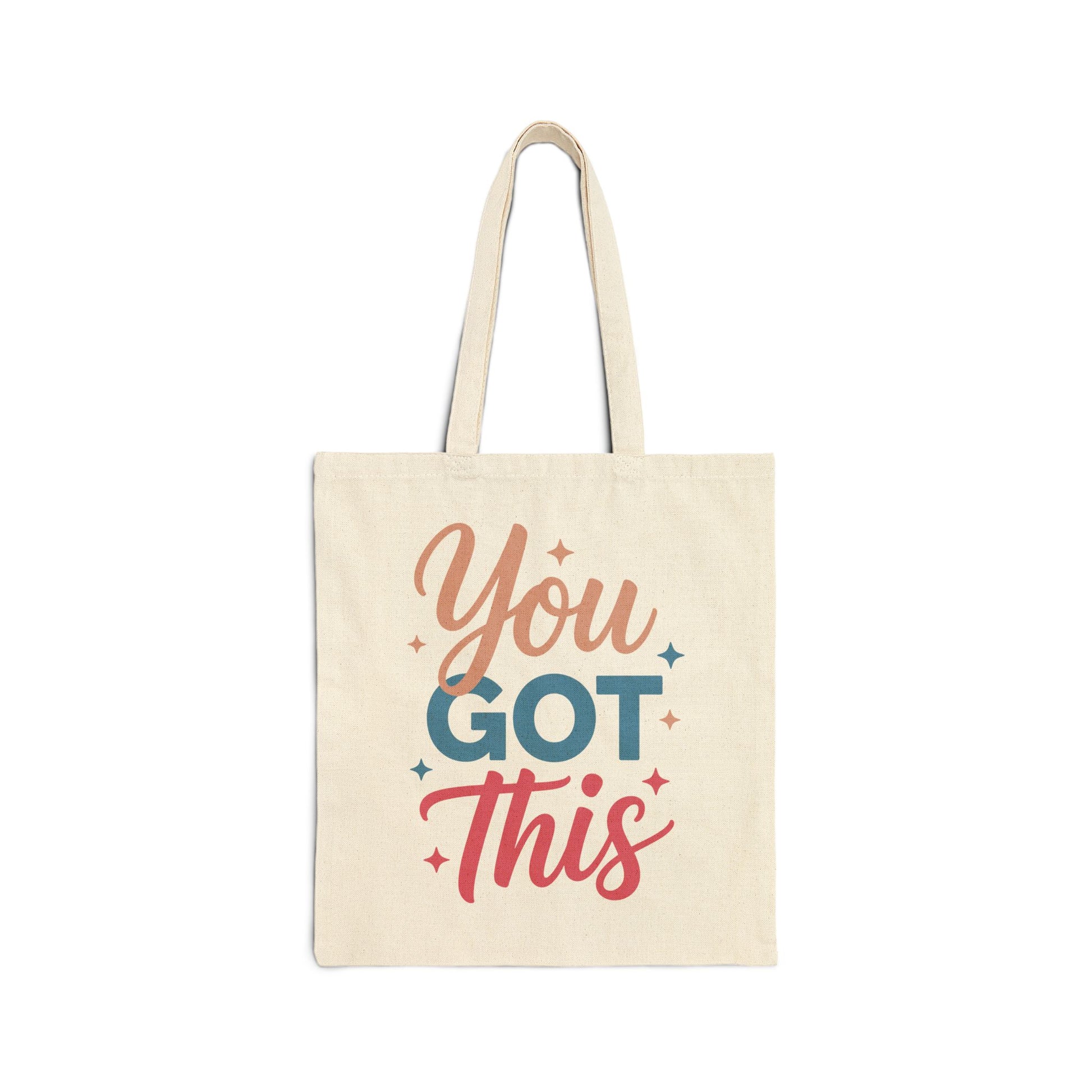 TEEZOCA tote bag with You Got This motivational typography design