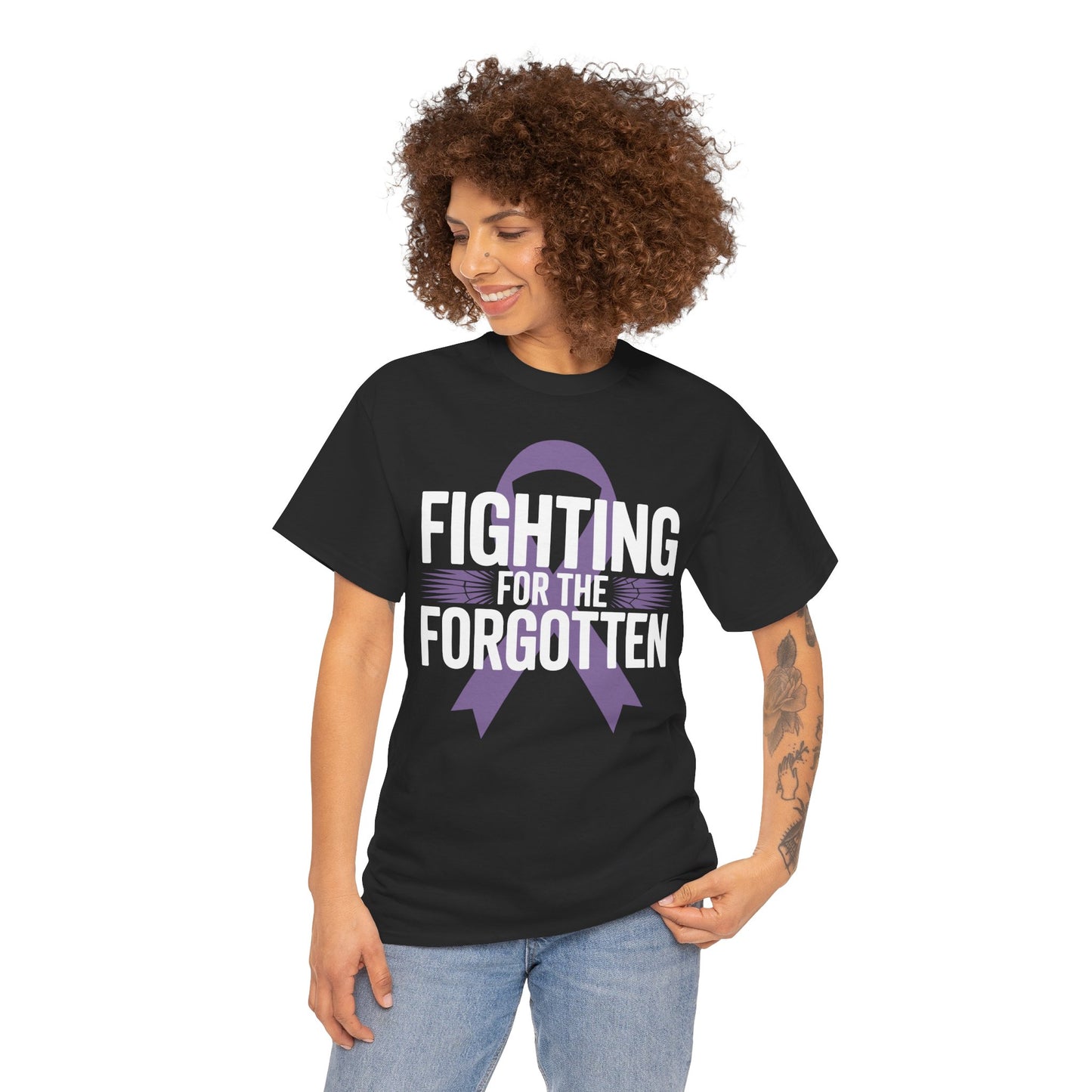 Fighting for the Forgotten Alzheimer Awareness Unisex T-shirt | TEEZOCA 