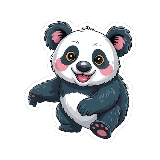 TEEZOCA cute panda sticker smiling cartoon bear