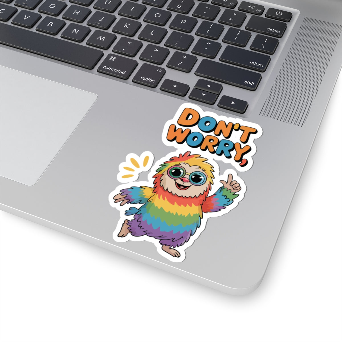 TEEZOCA rainbow llama sticker don’t worry cute cartoon
