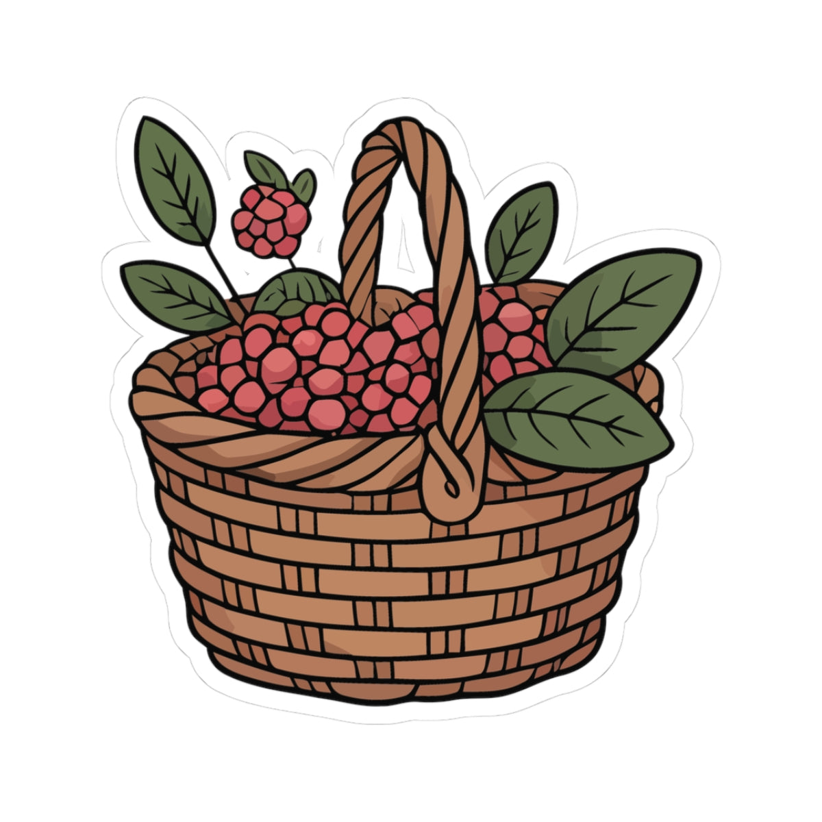TEEZOCA berry basket sticker illustration