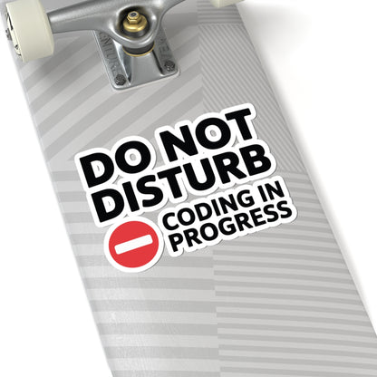 TEEZOCA do not disturb coding in progress sticker red stop icon