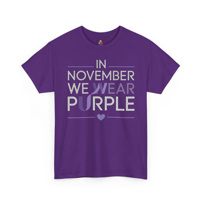 In November We Wear Purple Alzheimer Awareness Unisex T-shirt | TEEZOCA 