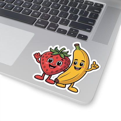 TEEZOCA strawberry and banana friends sticker cute fruit characters