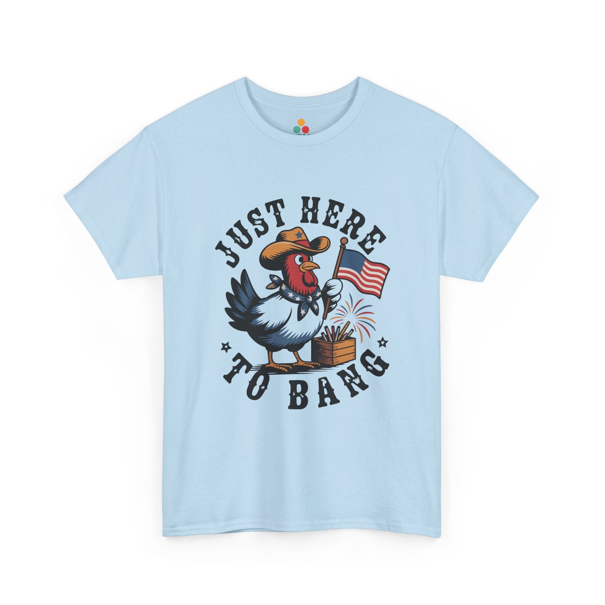 Funny Rooster Shirt — Just Here to Bang 4th of July T-shirt | TEEZOCA 