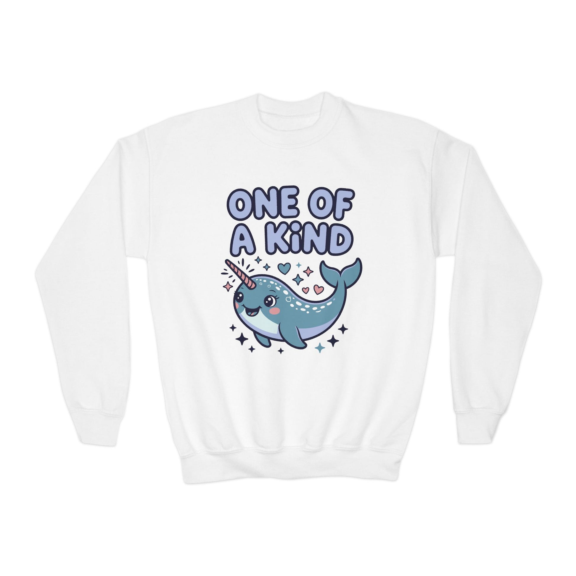 One of a Kind Narwhal Youth Crewneck Sweatshirt TEEZOCA