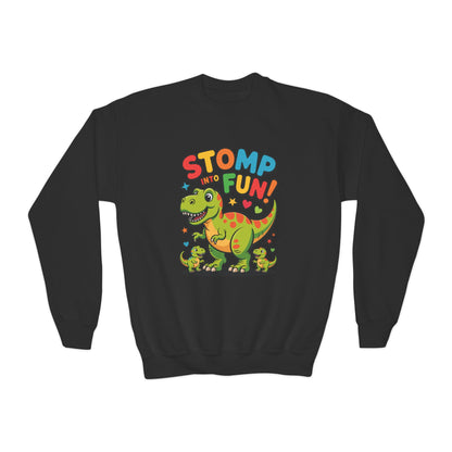 Stomp Fun! Kids Dinosaur Crewneck Sweatshirt TEEZOCA